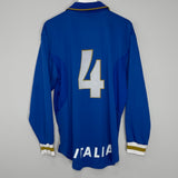 Shop 1996/97 ITALY #4 *PLAYER ISSUE* L/S HOME SHIRT (XL) NIKE, classic football shirts, vintage football shirts & retro soccer jerseys at Cult Kits