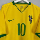 2008/10 BRAZIL RONALDINHO #10 HOME SHIRT (XL) NIKE