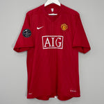 Shop 2007/09 MANCHESTER UNITED RONALDO #7 C/L HOME SHIRT (XXL) NIKE, classic football shirts, vintage football shirts & retro soccer jerseys at Cult Kits