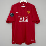 Shop 2007/09 MANCHESTER UNITED RONALDO #7 C/L HOME SHIRT (XXL) NIKE, classic football shirts, vintage football shirts & retro soccer jerseys at Cult Kits
