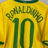 2008/10 BRAZIL RONALDINHO #10 HOME SHIRT (XL) NIKE