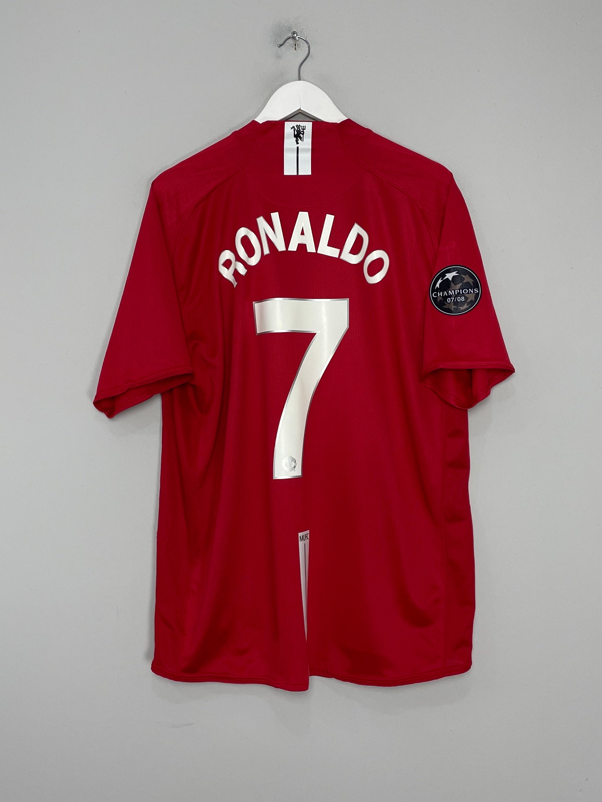 Shop 2007/09 MANCHESTER UNITED RONALDO #7 C/L HOME SHIRT (XXL) NIKE, classic football shirts, vintage football shirts & retro soccer jerseys at Cult Kits
