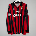 Shop 1994/95 AC MILAN LOCATELLI #16 *MATCH ISSUE* L/S HOME SHIRT (XL) LOTTO, classic football shirts, vintage football shirts & retro soccer jerseys at Cult Kits