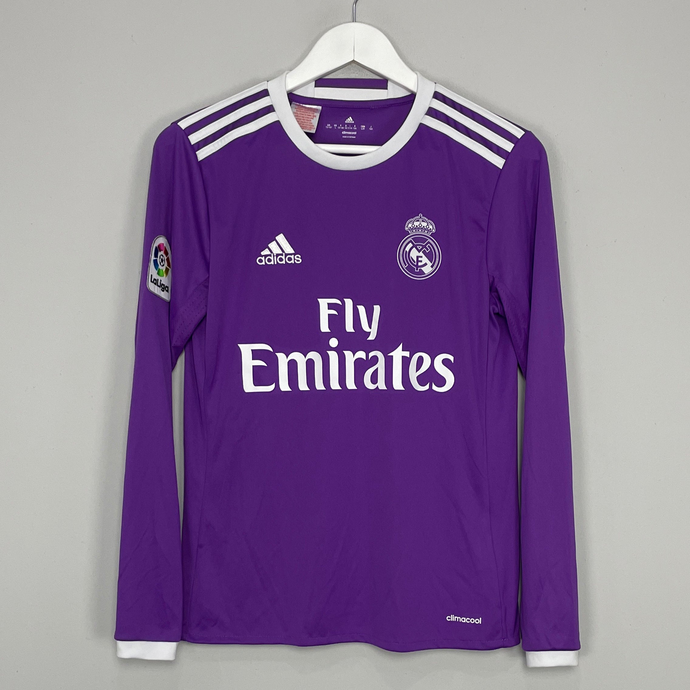Shop 2016/17 REAL MADRID L/S AWAY SHIRT (L.KIDS) ADIDAS, classic football shirts, vintage football shirts & retro soccer jerseys at Cult Kits