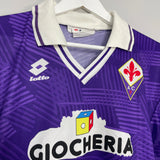 1991/92 FIORENTINA HOME SHIRT (M) LOTTO