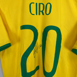 Shop 2008/10 BRAZIL CIRO #20 *SIGNED* HOME SHIRT (M) NIKE, classic football shirts, vintage football shirts & retro soccer jerseys at Cult Kits