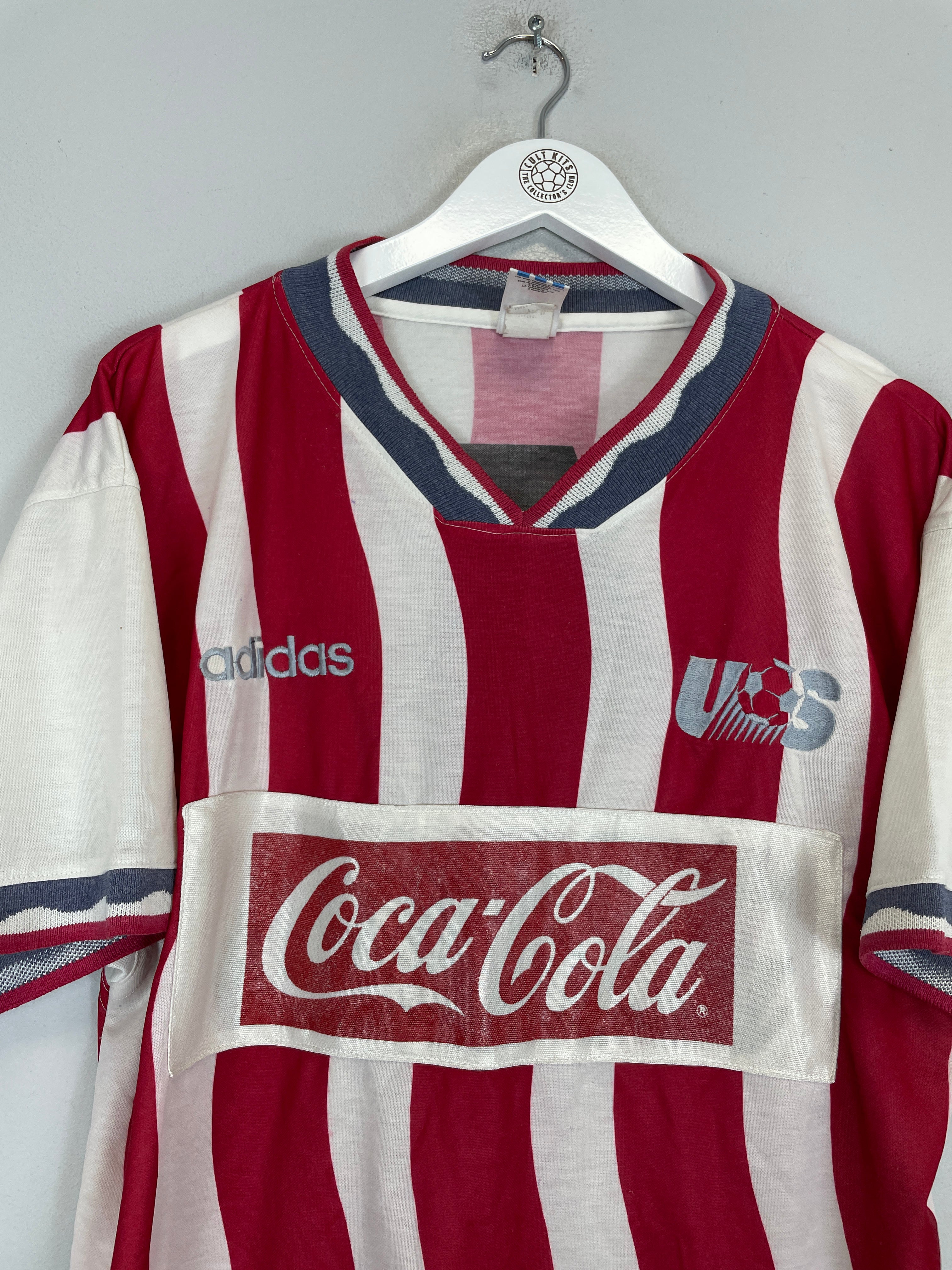 Shop 1994 USA #4 HOME SHIRT (L) ADIDAS, classic football shirts, vintage football shirts & retro soccer jerseys at Cult Kits