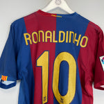 Shop 2006/07 BARCELONA RONALDINHO #10 HOME SHIRT (M) NIKE, classic football shirts, vintage football shirts & retro soccer jerseys at Cult Kits