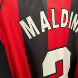 Shop 1998/00 AC MILAN MALDINI #3 HOME SHIRT (M) ADIDAS, classic football shirts, vintage football shirts & retro soccer jerseys at Cult Kits