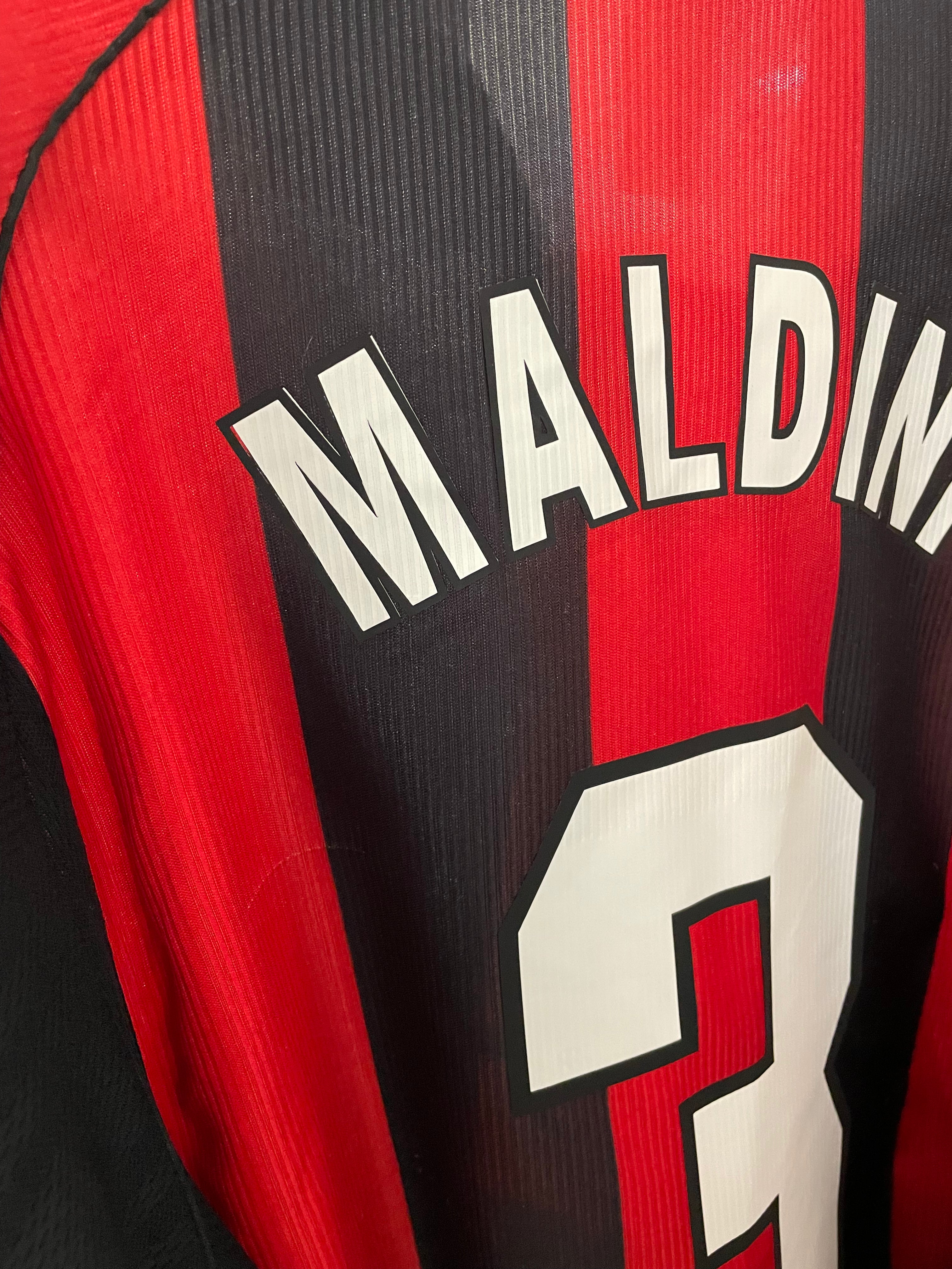Shop 1998/00 AC MILAN MALDINI #3 HOME SHIRT (M) ADIDAS, classic football shirts, vintage football shirts & retro soccer jerseys at Cult Kits
