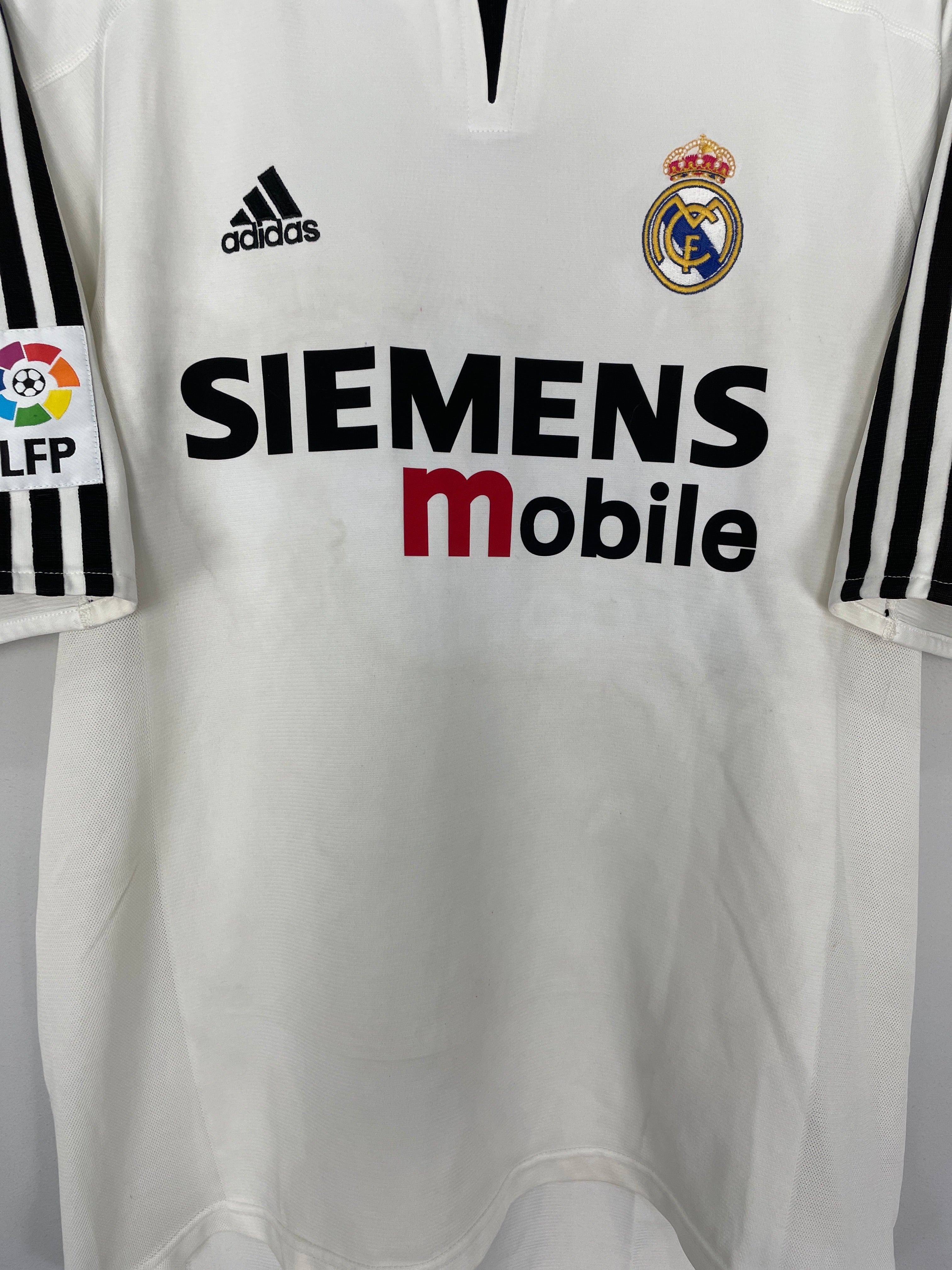 Shop 2003/04 REAL MADRID RONALDO #9 HOME SHIRT (L) ADIDAS, classic football shirts, vintage football shirts & retro soccer jerseys at Cult Kits