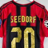 2004/05 AC MILAN SEEDORF #20 PLAYER ISSUE C/L HOME SHIRT (XL) ADIDAS