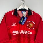 Shop 1994/95 MANCHESTER UNITED CANTONA #7 *BNWT* HOME SHIRT (XL) UMBRO, classic football shirts, vintage football shirts & retro soccer jerseys at Cult Kits