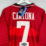 Shop 1994/95 MANCHESTER UNITED CANTONA #7 *BNWT* HOME SHIRT (XL) UMBRO, classic football shirts, vintage football shirts & retro soccer jerseys at Cult Kits