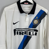 Shop 2011/12 INTER MILAN J.ZANETTI #4 AWAY SHIRT (XL) NIKE, classic football shirts, vintage football shirts & retro soccer jerseys at Cult Kits