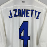 Shop 2011/12 INTER MILAN J.ZANETTI #4 AWAY SHIRT (XL) NIKE, classic football shirts, vintage football shirts & retro soccer jerseys at Cult Kits