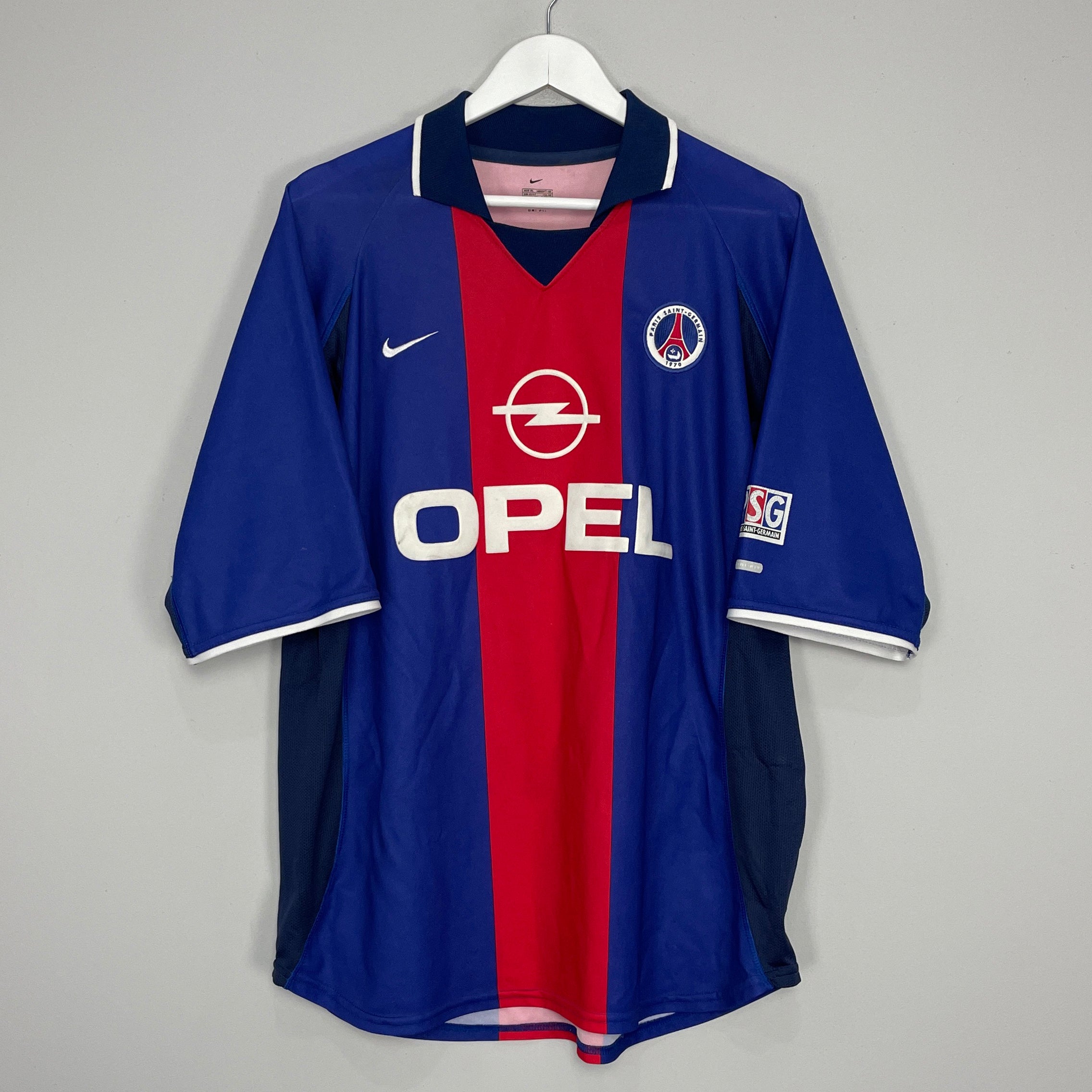 Shop 2000/01 PSG HOME SHIRT (XL) NIKE, classic football shirts, vintage football shirts & retro soccer jerseys at Cult Kits