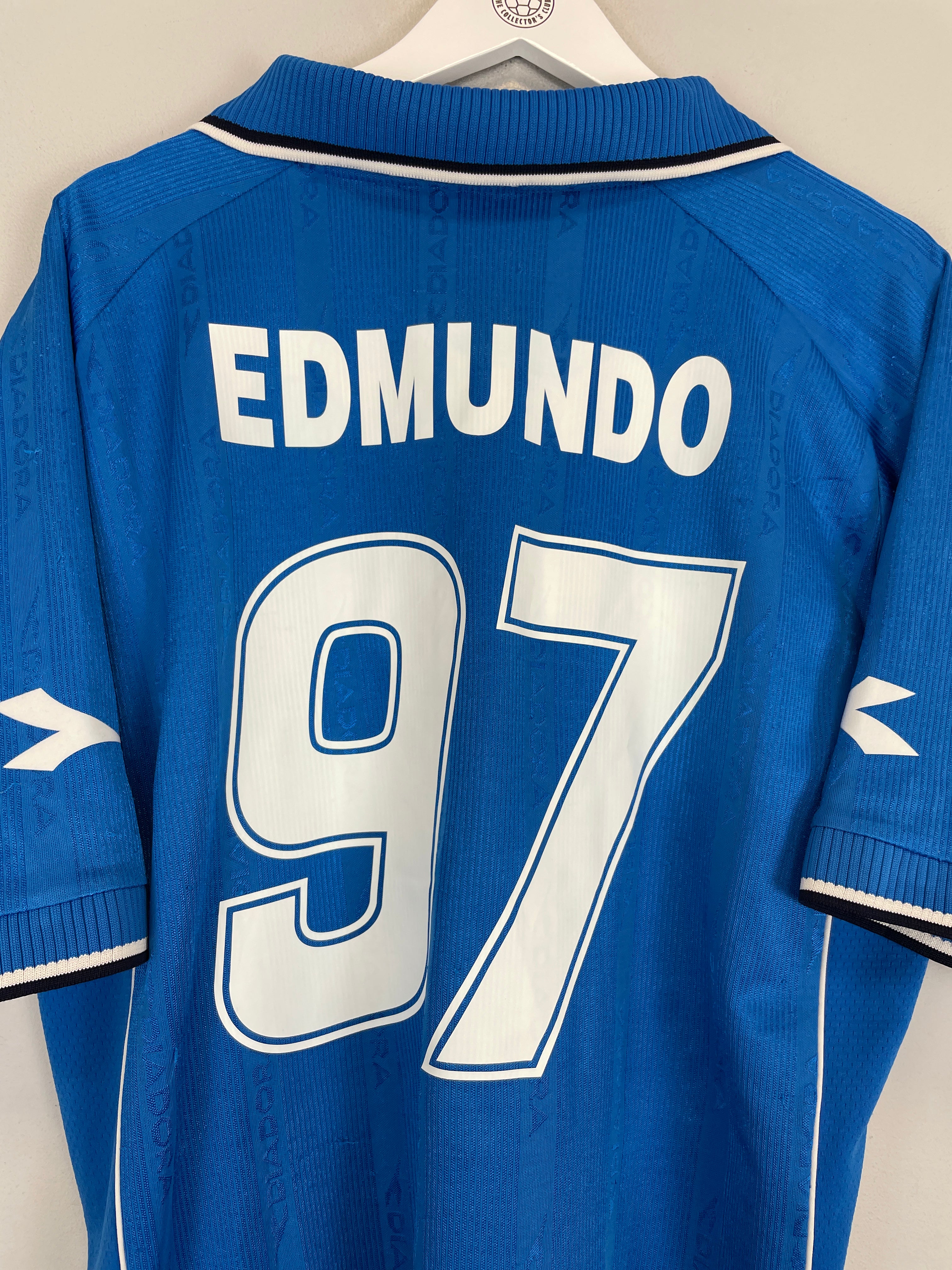 Shop 2000/01 NAPOLI EDMUNDO #27 HOME SHIRT (L) DIADORA, classic football shirts, vintage football shirts & retro soccer jerseys at Cult Kits