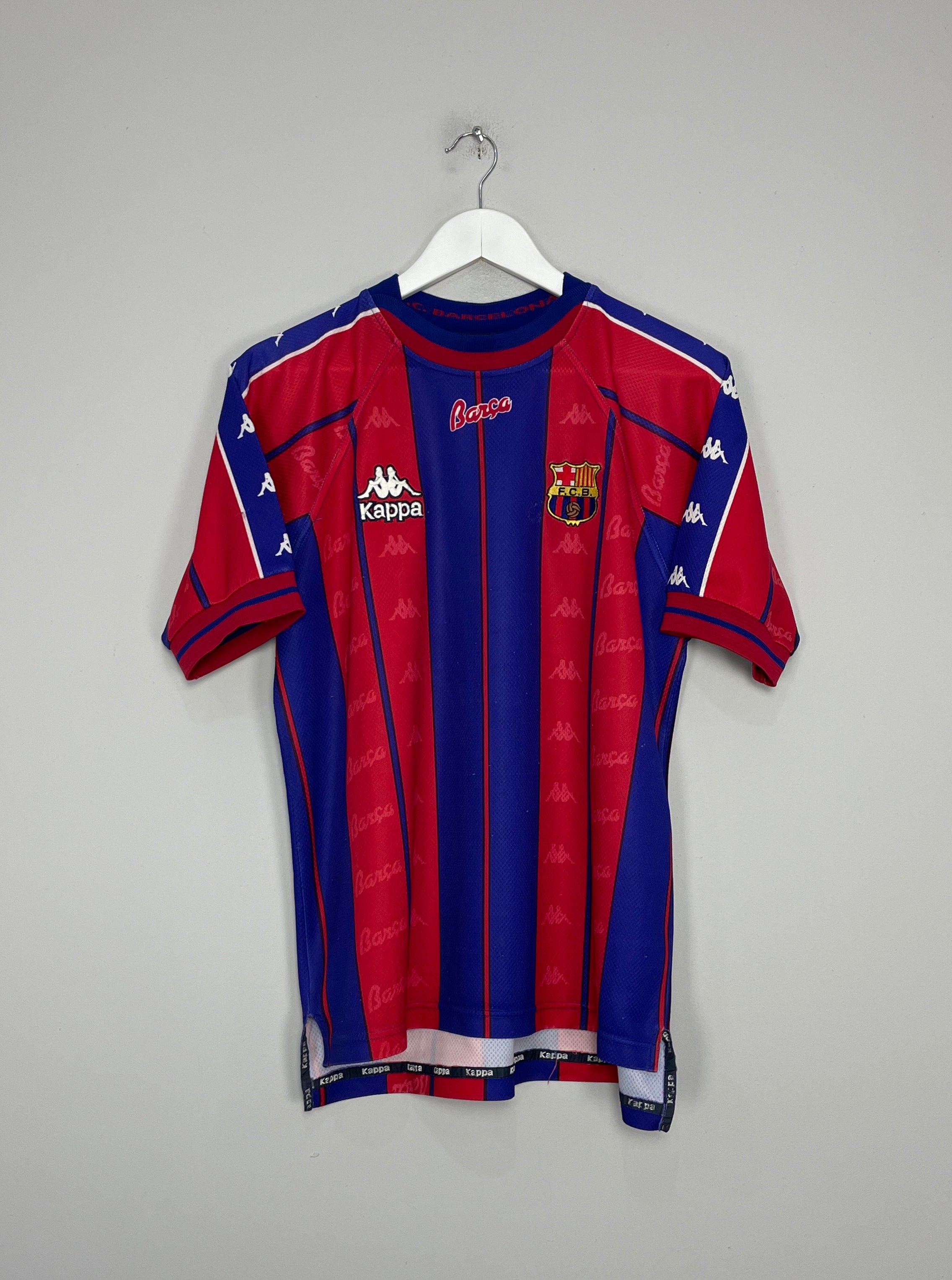 Shop 1997/98 BARCELONA HOME SHIRT (M) KAPPA, classic football shirts, vintage football shirts & retro soccer jerseys at Cult Kits
