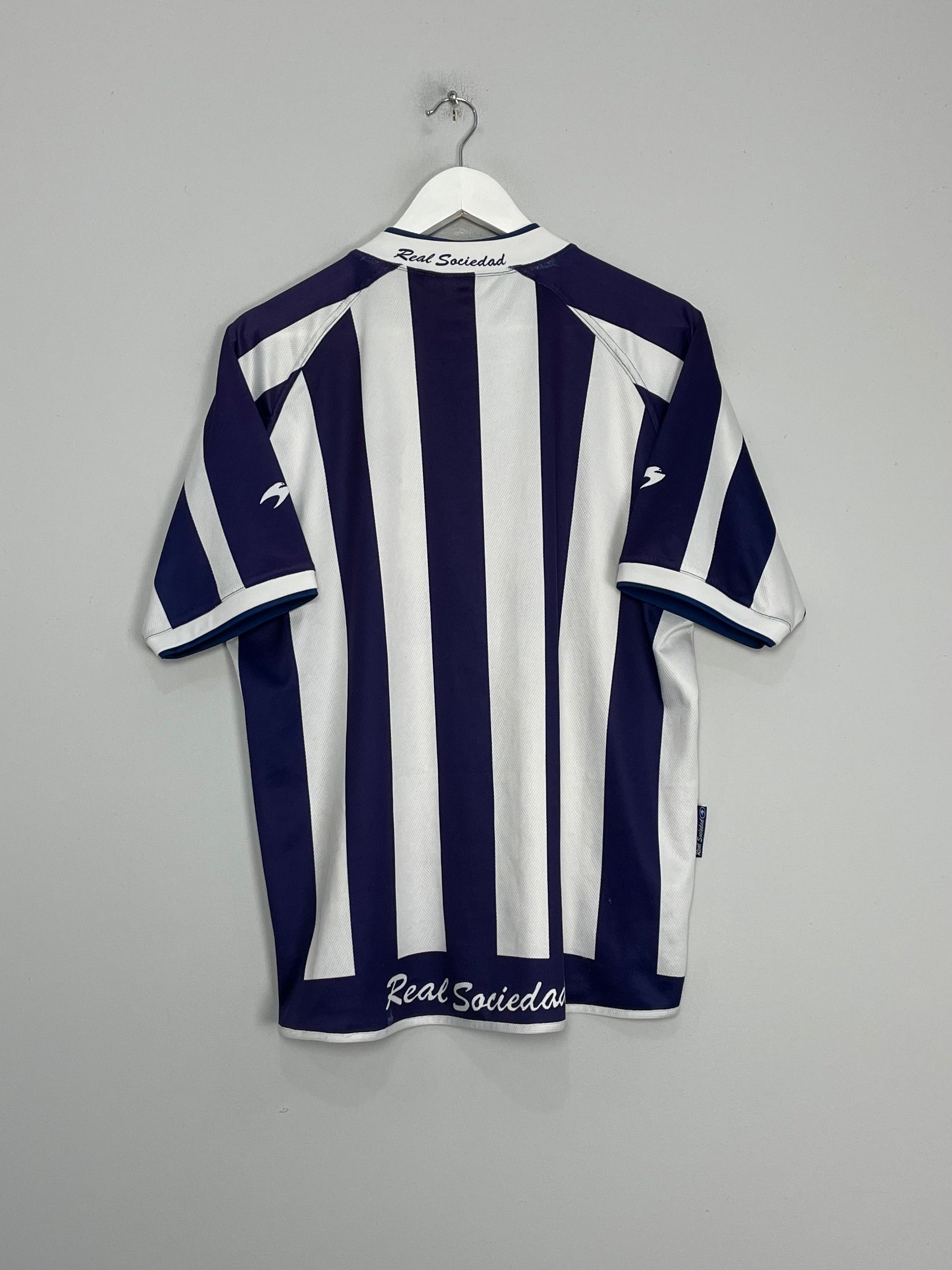 Shop 2002/03 REAL SOCIEDAD HOME SHIRT (L) ASTORE, classic football shirts, vintage football shirts & retro soccer jerseys at Cult Kits