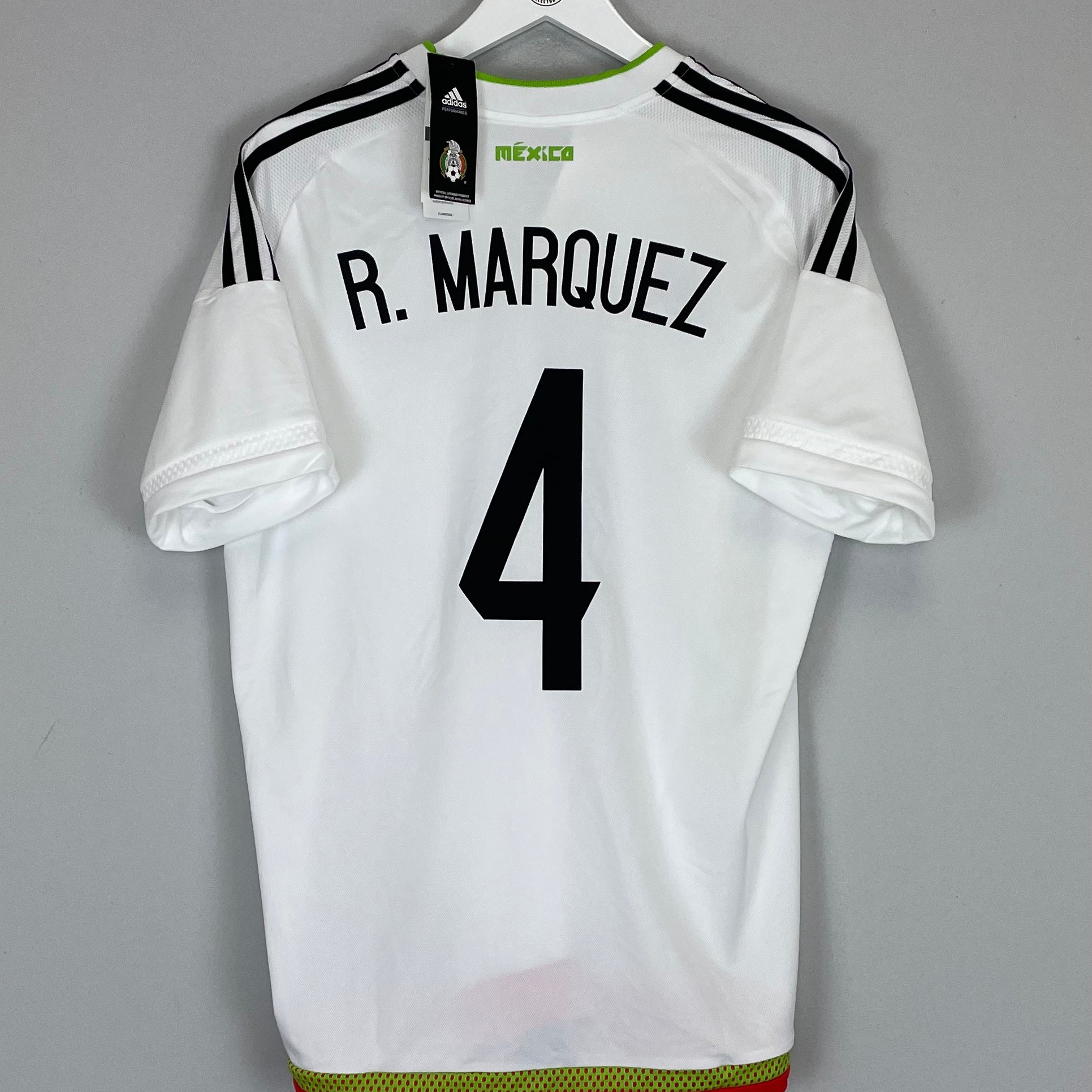 Shop 2015/16 MEXICO R.MARQUEZ #4 *BNWT* AWAY SHIRT (L) ADIDAS, classic football shirts, vintage football shirts & retro soccer jerseys at Cult Kits