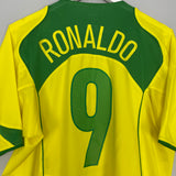 2004/06 BRAZIL RONALDO #9 HOME SHIRT (L) NIKE