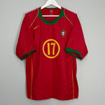 Shop 2004/06 PORTUGAL C.RONALDO #17 HOME SHIRT (XL) NIKE, classic football shirts, vintage football shirts & retro soccer jerseys at Cult Kits