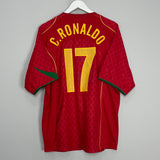 Shop 2004/06 PORTUGAL C.RONALDO #17 HOME SHIRT (XL) NIKE, classic football shirts, vintage football shirts & retro soccer jerseys at Cult Kits