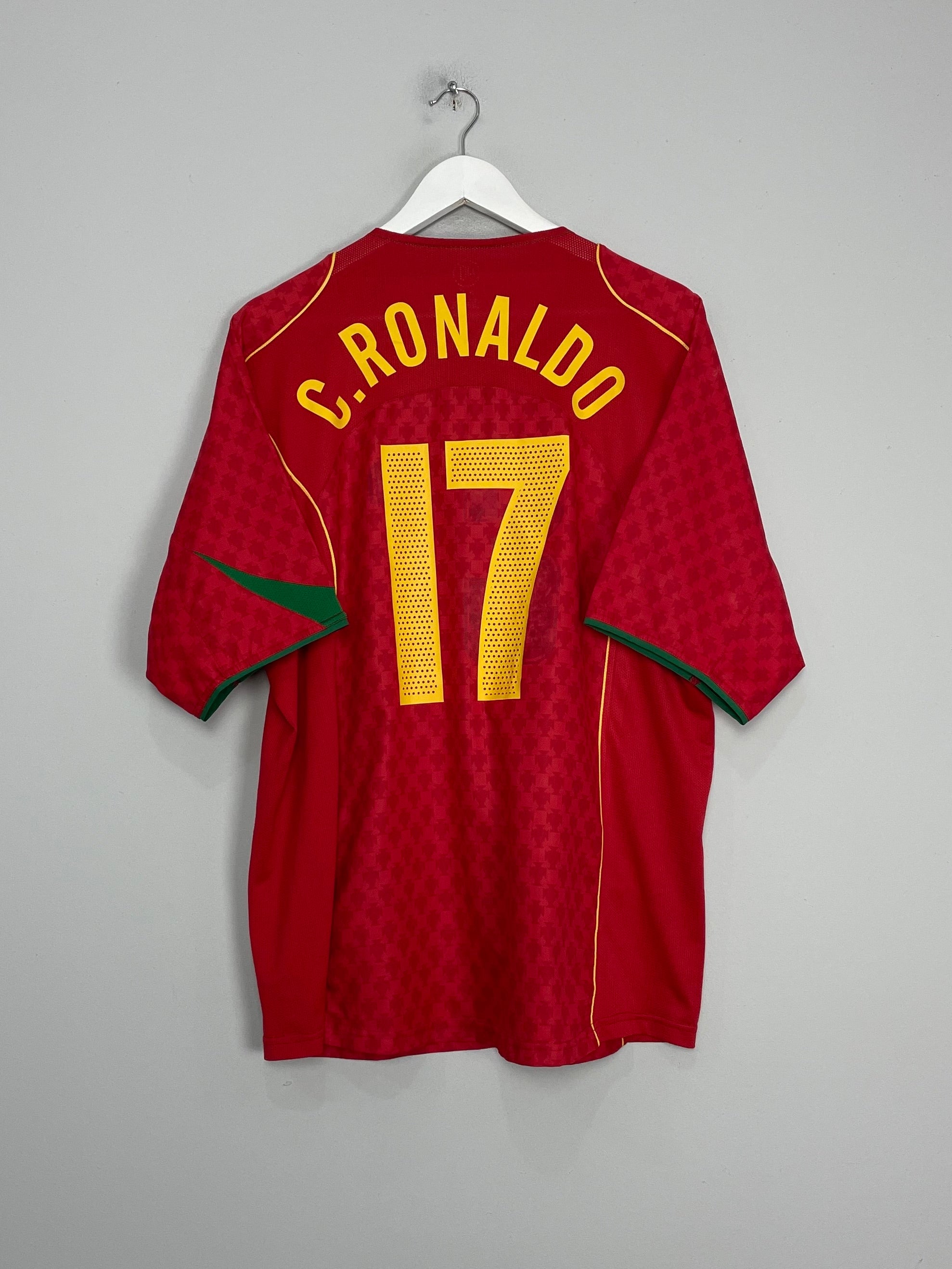 Shop 2004/06 PORTUGAL C.RONALDO #17 HOME SHIRT (XL) NIKE, classic football shirts, vintage football shirts & retro soccer jerseys at Cult Kits