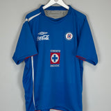 2004/05 CRUZ AZUL C.DELGADO #19 HOME SHIRT (L) UMBRO