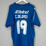 2004/05 CRUZ AZUL C.DELGADO #19 HOME SHIRT (L) UMBRO