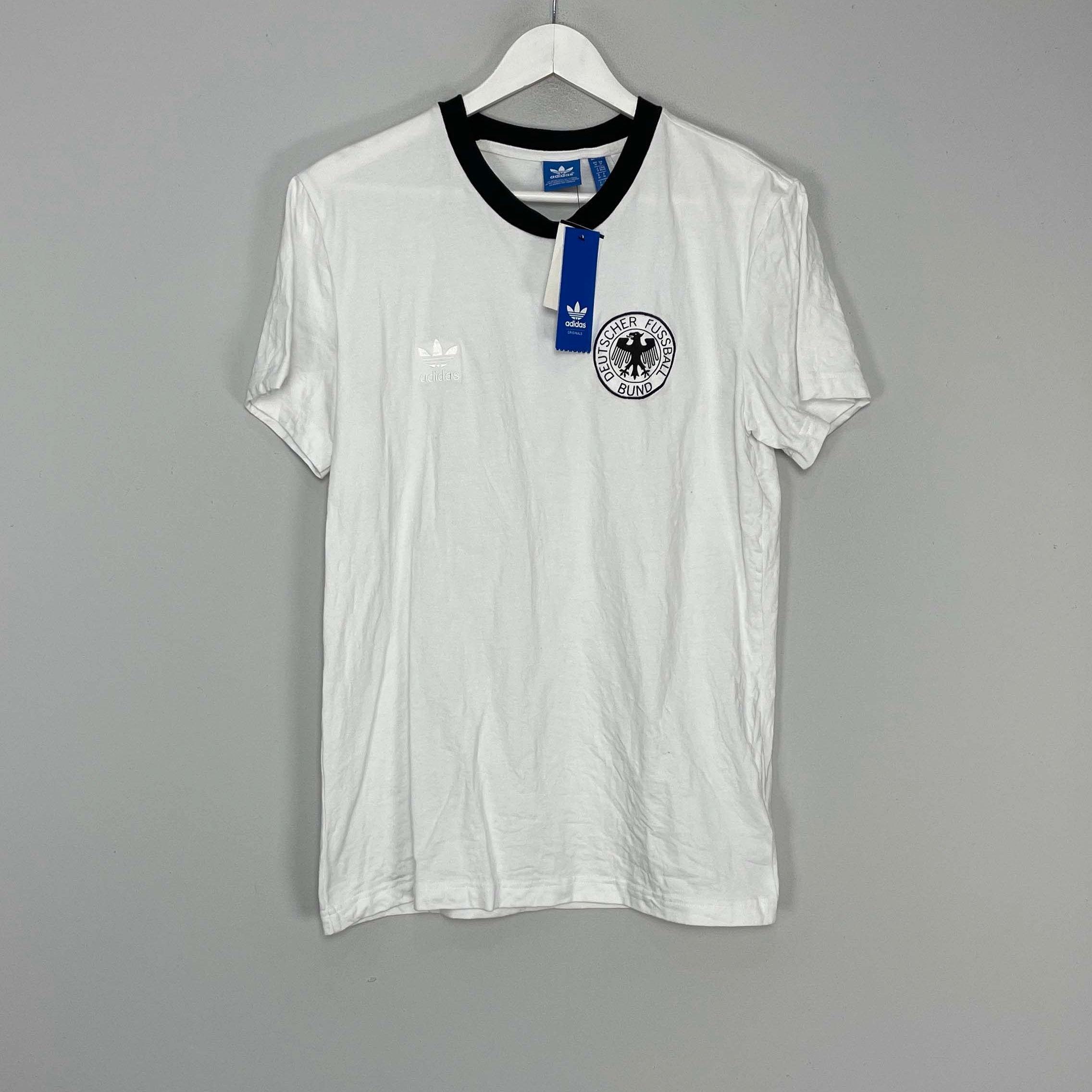Shop GERMANY *BNWT* HOME T-SHIRT (M) ADIDAS ORIGINALS, classic football shirts, vintage football shirts & retro soccer jerseys at Cult Kits