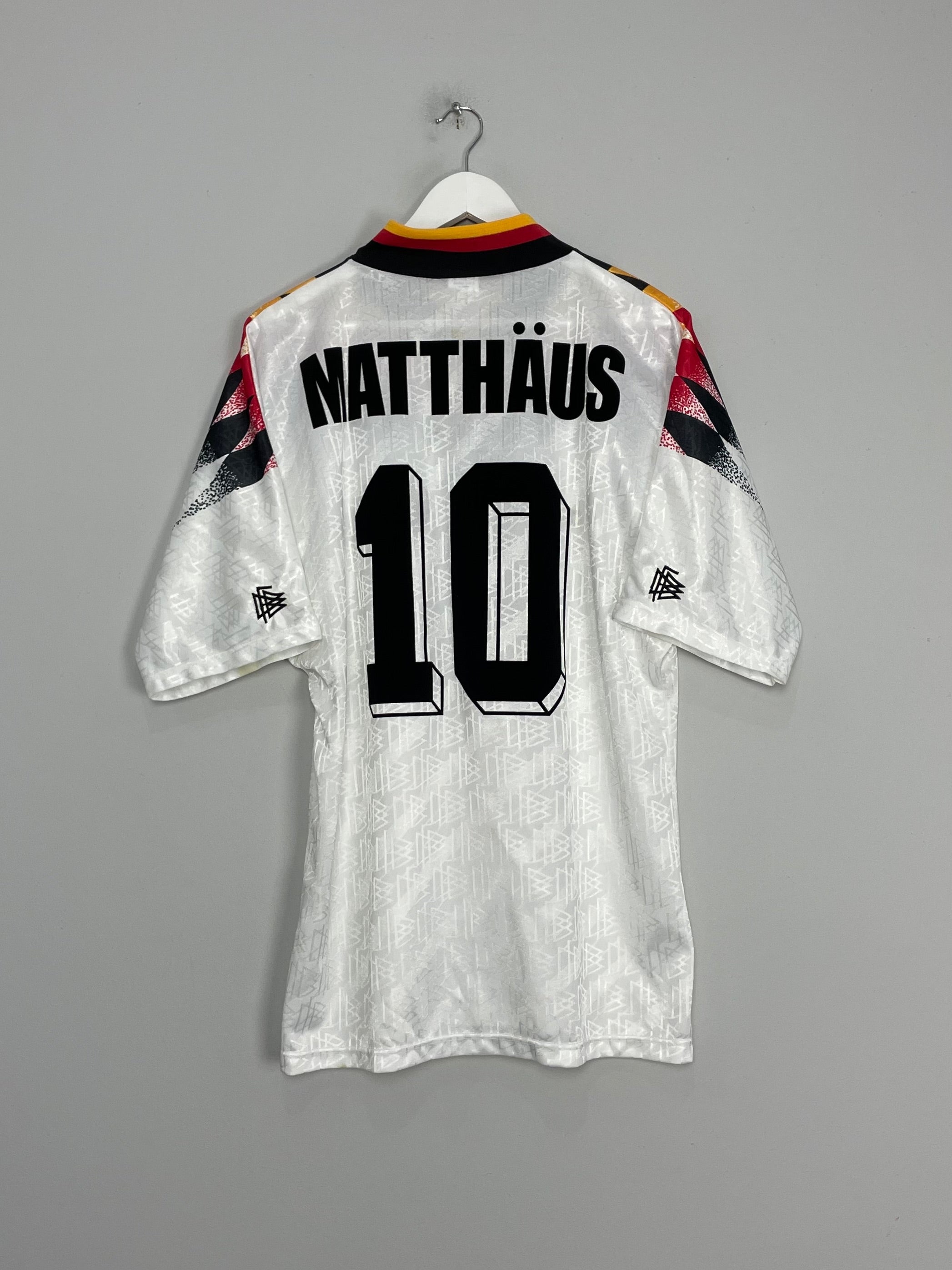 Shop 1994/96 GERMANY MATTHAUS #10 HOME SHIRT (L) ADIDAS, classic football shirts, vintage football shirts & retro soccer jerseys at Cult Kits
