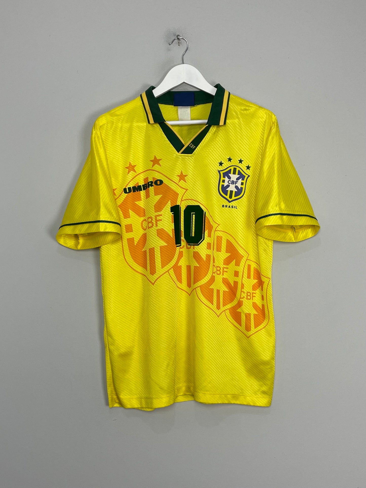 1994/96 BRAZIL RIVALDO #10 HOME SHIRT (L) UMBRO