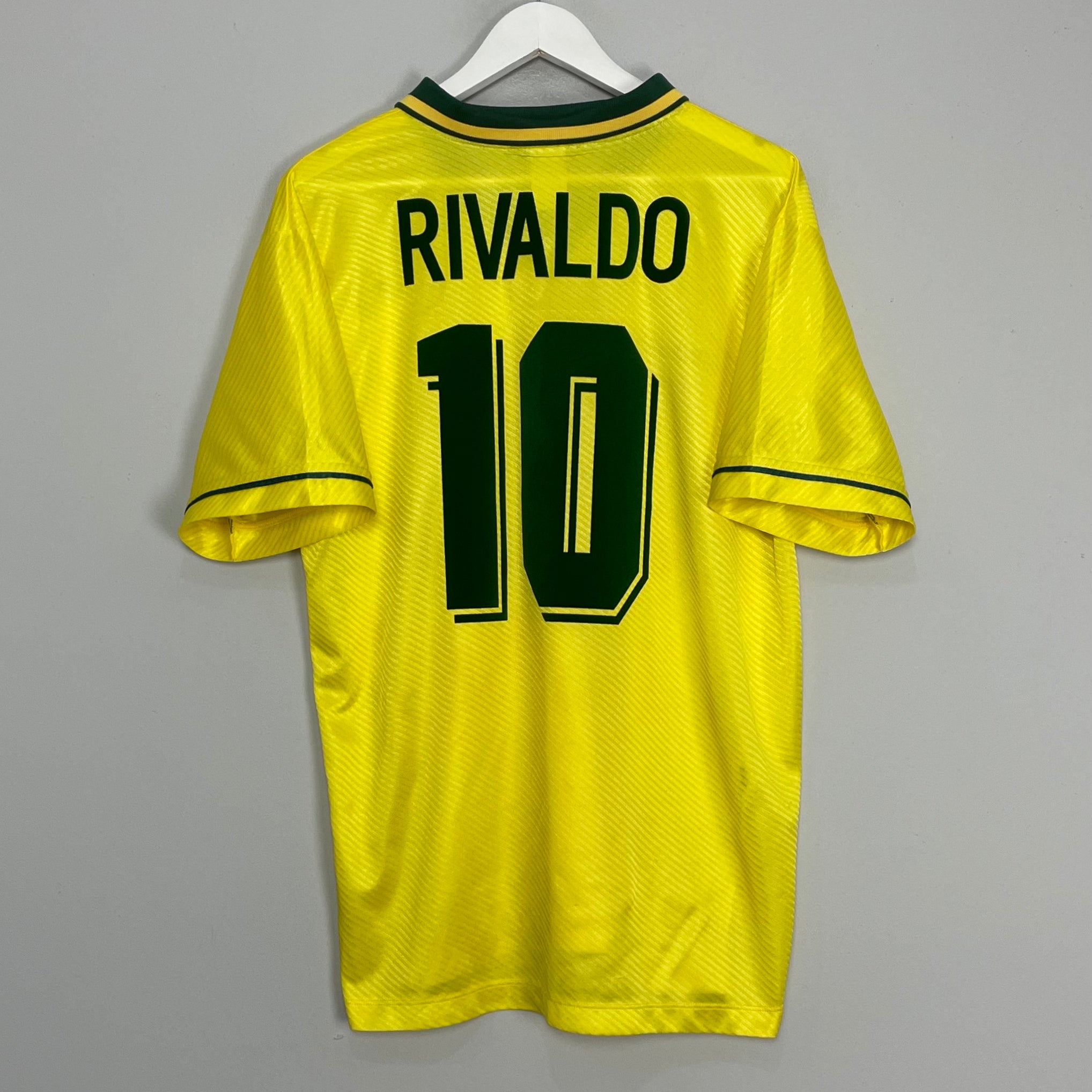 Shop 1994/96 BRAZIL RIVALDO #10 HOME SHIRT (L) UMBRO, classic football shirts, vintage football shirts & retro soccer jerseys at Cult Kits