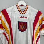 Shop 1996/98 SPAIN AWAY SHIRT (M) ADIDAS, classic football shirts, vintage football shirts & retro soccer jerseys at Cult Kits