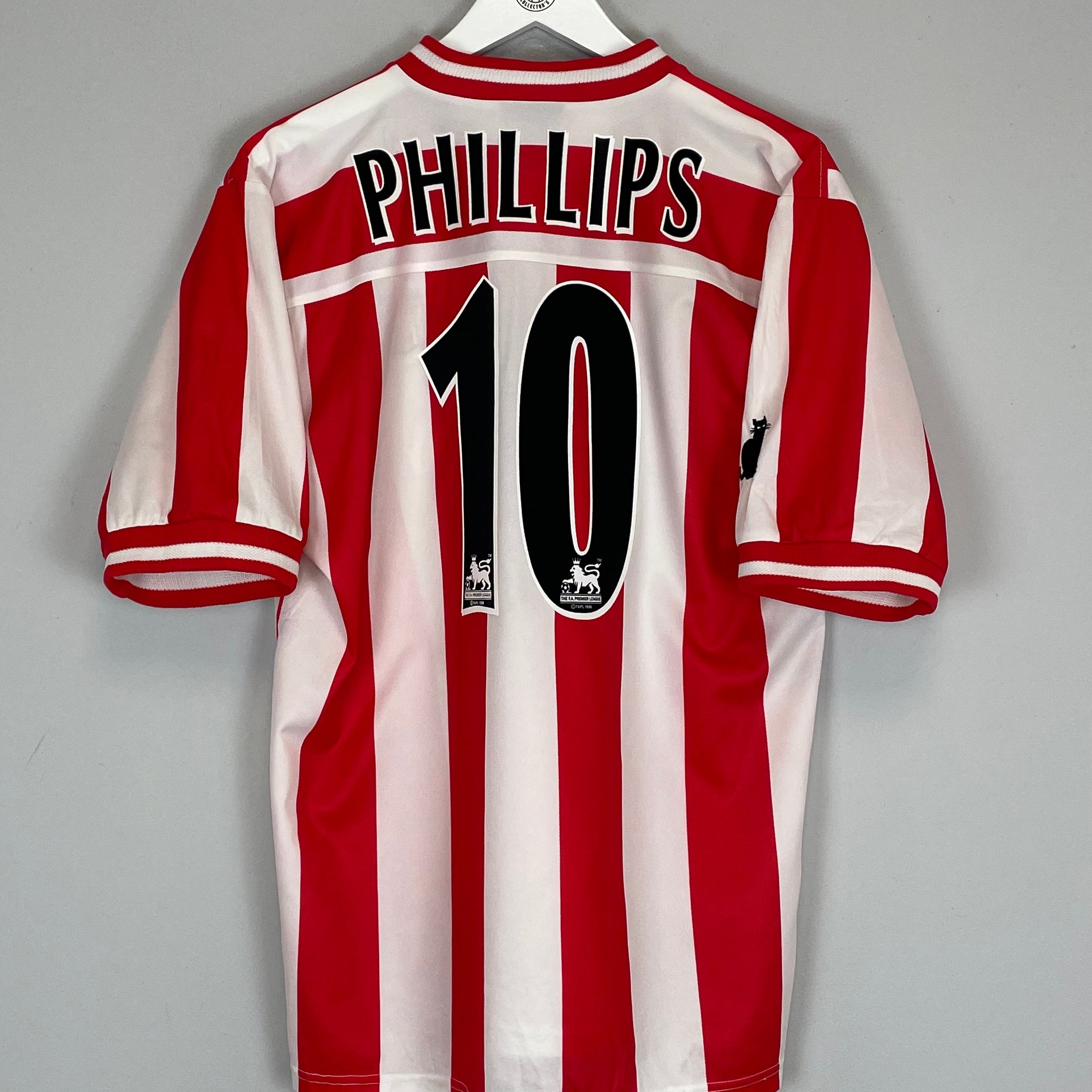 Shop 1999/00 SUNDERLAND PHILLIPS #10 HOME SHIRT (M) ASICS, classic football shirts, vintage football shirts & retro soccer jerseys at Cult Kits
