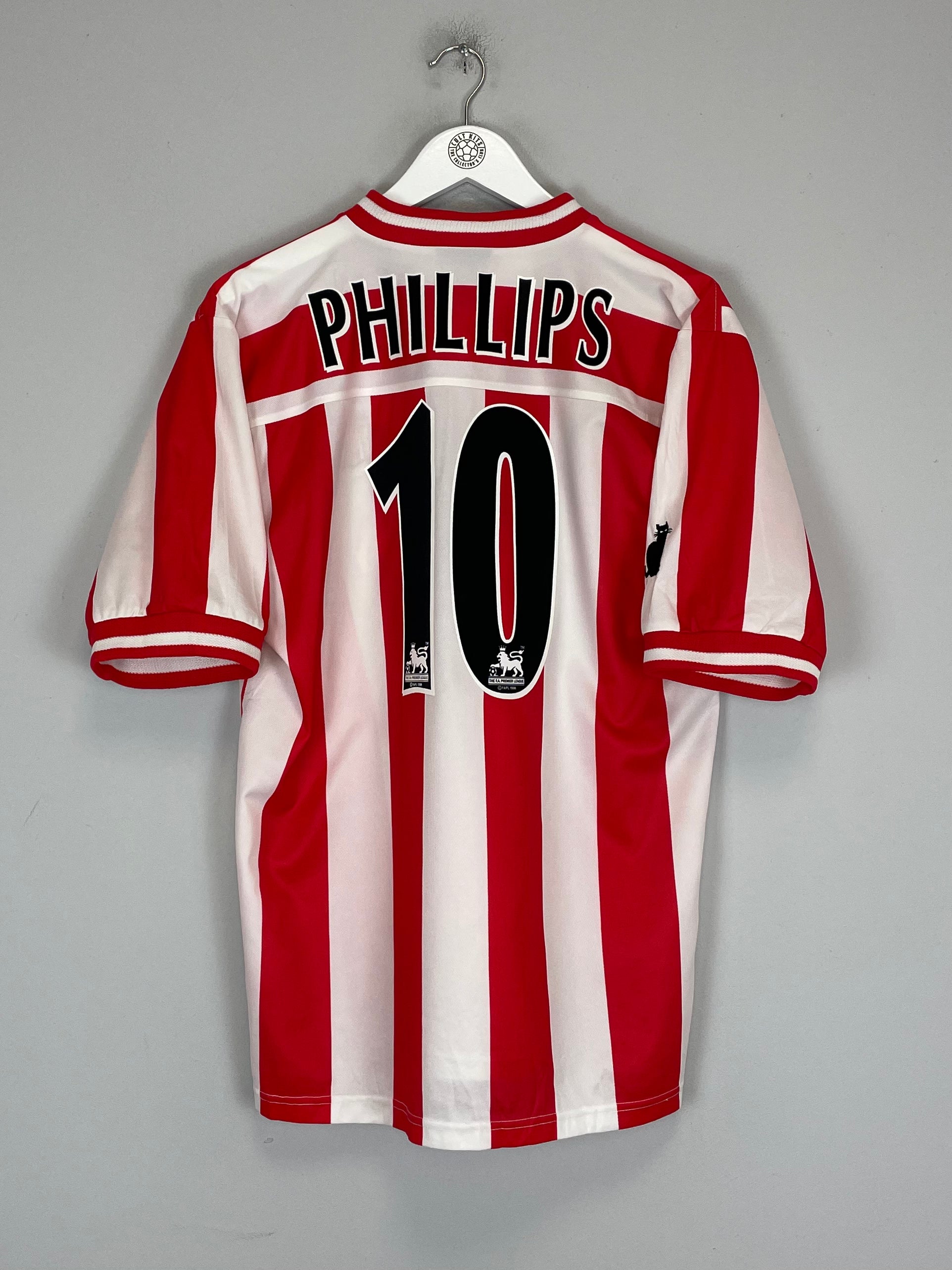 Shop 1999/00 SUNDERLAND PHILLIPS #10 HOME SHIRT (M) ASICS, classic football shirts, vintage football shirts & retro soccer jerseys at Cult Kits