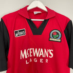 Shop 1995/96 BLACKBURN ROVERS SHEARER #9 AWAY SHIRT (M) ASICS, classic football shirts, vintage football shirts & retro soccer jerseys at Cult Kits