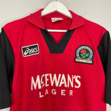 Shop 1995/96 BLACKBURN ROVERS SHEARER #9 AWAY SHIRT (M) ASICS, classic football shirts, vintage football shirts & retro soccer jerseys at Cult Kits