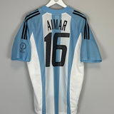 2002/04 ARGENTINA AIMAR #16 HOME SHIRT (L) ADIDAS