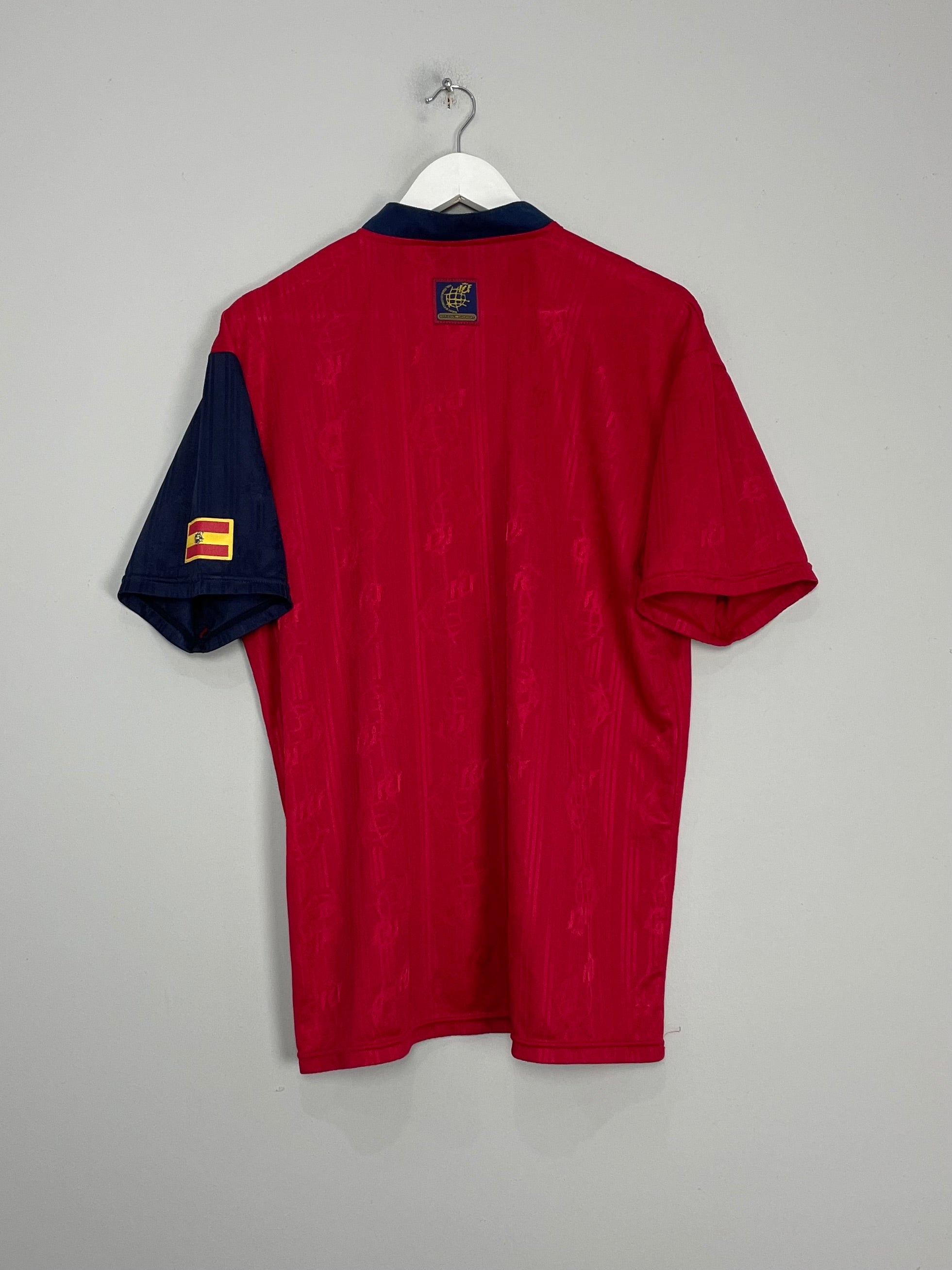 Shop 1996/97 SPAIN HOME SHIRT (L) ADIDAS, classic football shirts, vintage football shirts & retro soccer jerseys at Cult Kits