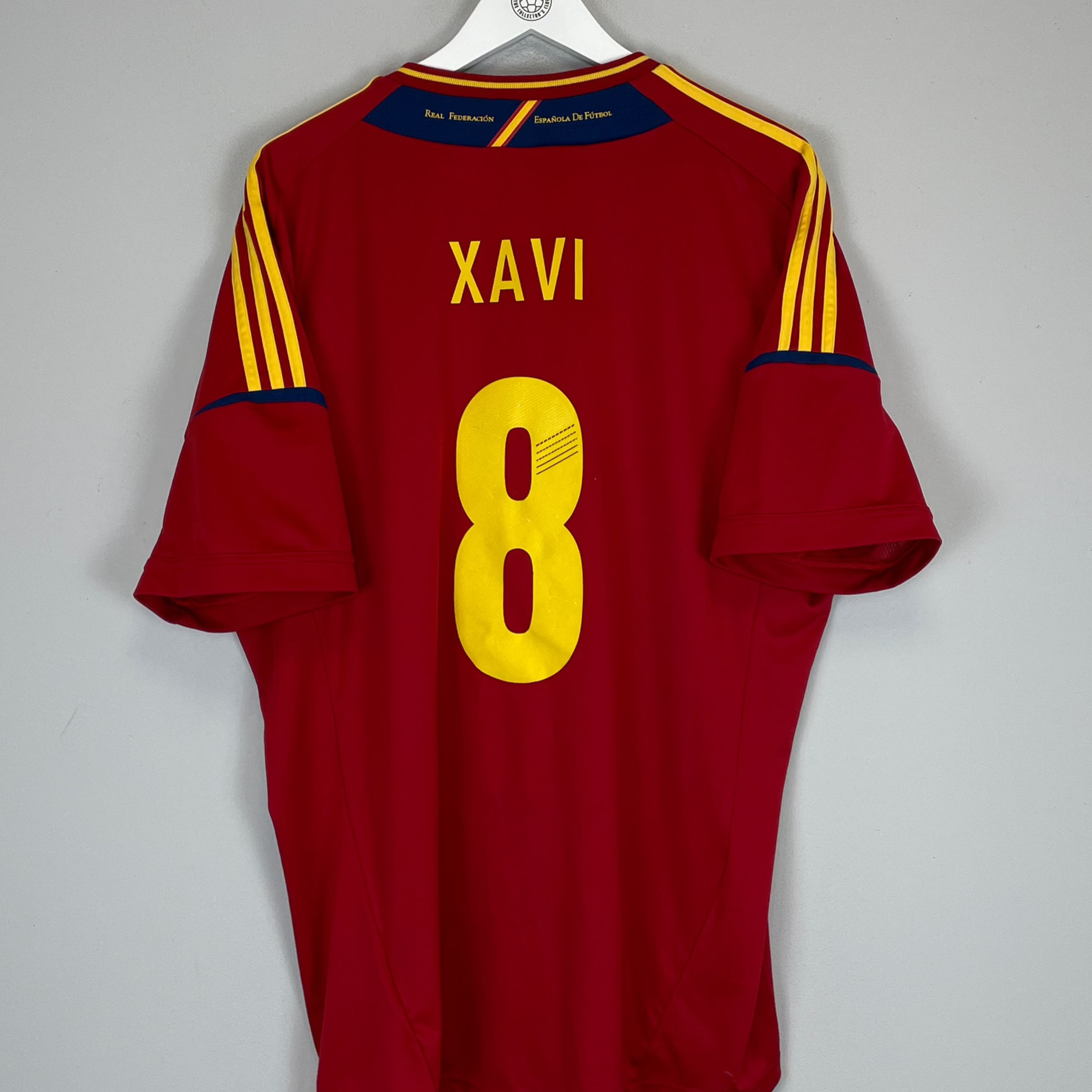 Shop 2011/12 SPAIN XAVI #8 HOME SHIRT (XXL) ADIDAS, classic football shirts, vintage football shirts & retro soccer jerseys at Cult Kits