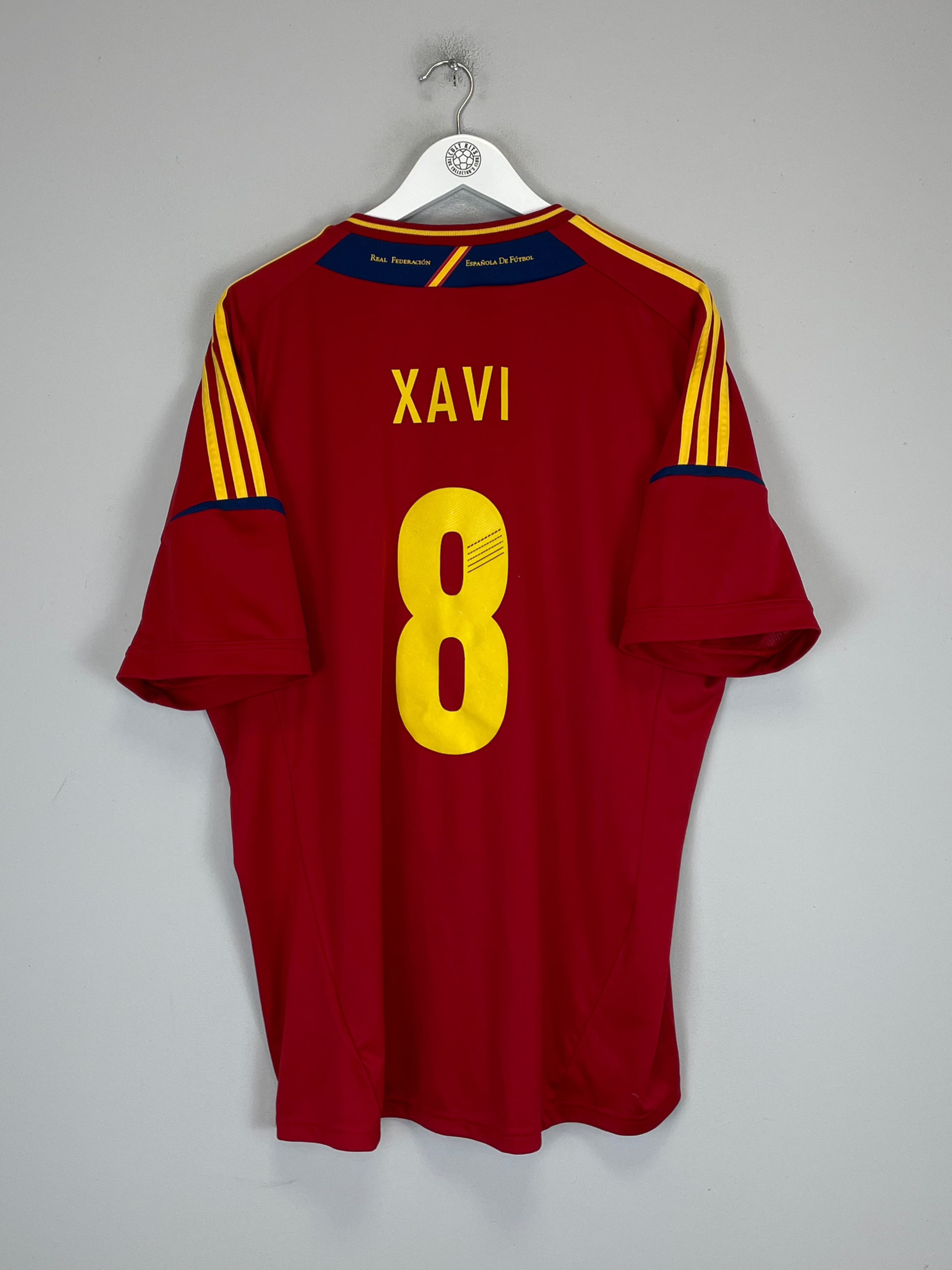 Shop 2011/12 SPAIN XAVI #8 HOME SHIRT (XXL) ADIDAS, classic football shirts, vintage football shirts & retro soccer jerseys at Cult Kits