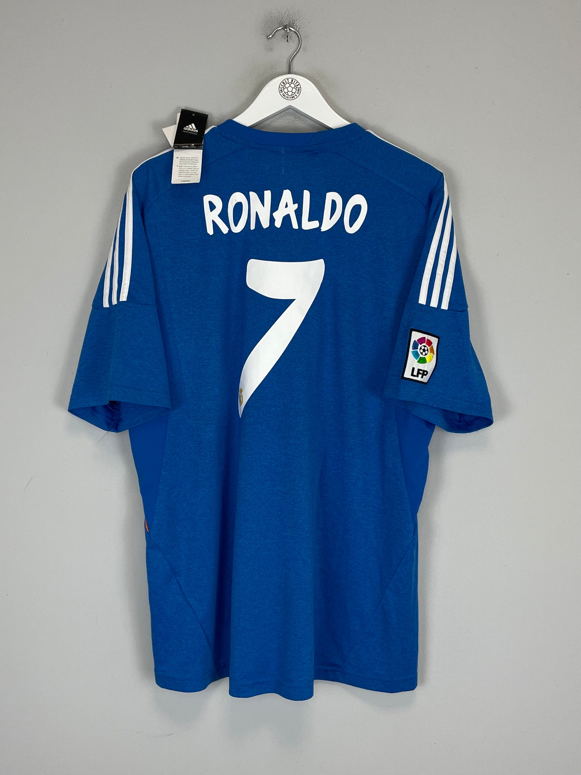 Shop 2013/14 REAL MADRID RONALDO #7 *BNWT* AWAY SHIRT (XL) ADIDAS, classic football shirts, vintage football shirts & retro soccer jerseys at Cult Kits
