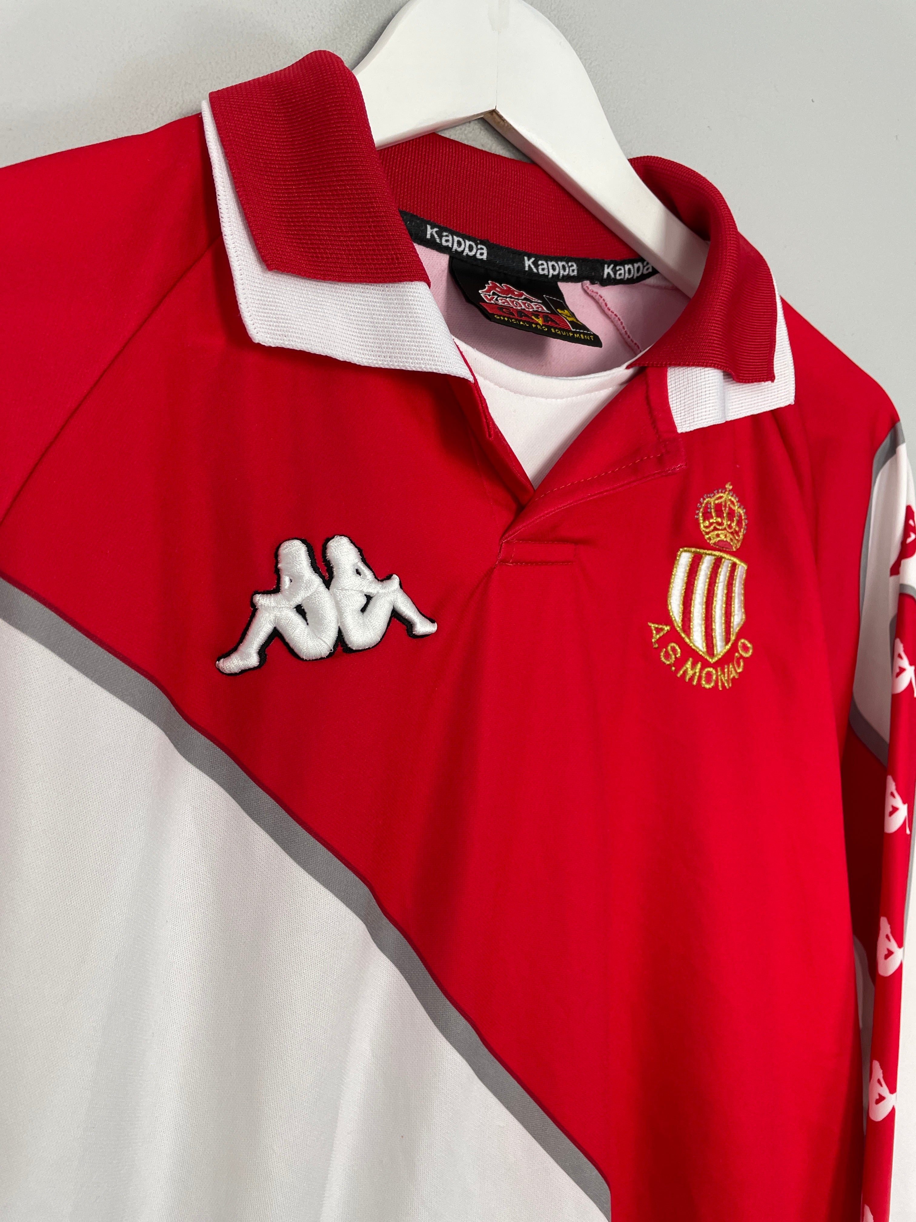 Shop 2000/01 MONACO L/S HOME SHIRT (XL) KAPPA, classic football shirts, vintage football shirts & retro soccer jerseys at Cult Kits