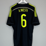 Shop 2013/15 SPAIN A.INIESTA #6 AWAY SHIRT (XL) ADIDAS, classic football shirts, vintage football shirts & retro soccer jerseys at Cult Kits