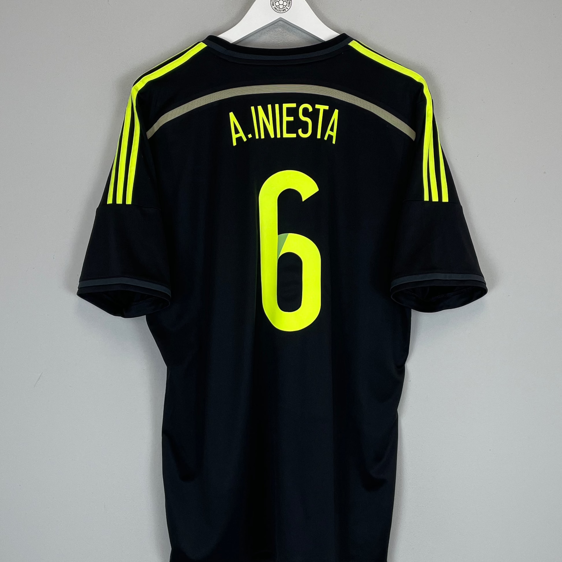 Shop 2013/15 SPAIN A.INIESTA #6 AWAY SHIRT (XL) ADIDAS, classic football shirts, vintage football shirts & retro soccer jerseys at Cult Kits