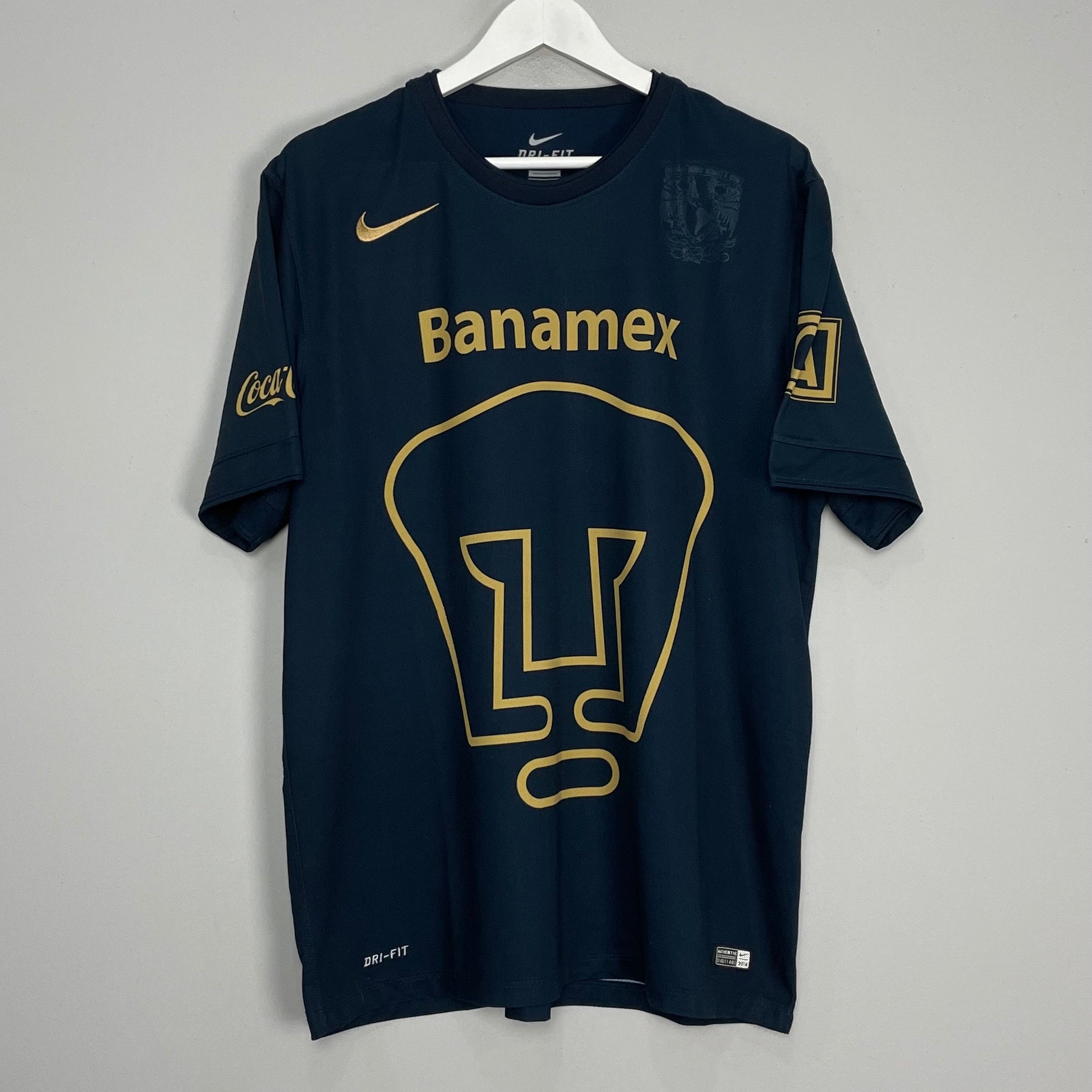 Shop 2014/15 UNAM PUMAS AWAY SHIRT (XL) NIKE, classic football shirts, vintage football shirts & retro soccer jerseys at Cult Kits