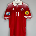 Shop 1996/98 SWITZERLAND CHAPUISAT #11 HOME SHIRT (L) LOTTO, classic football shirts, vintage football shirts & retro soccer jerseys at Cult Kits